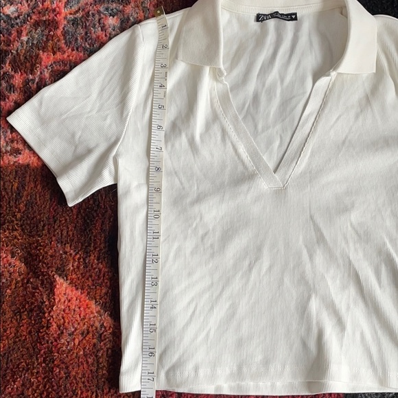 Zara v-neck colored crop - Picture 6 of 8